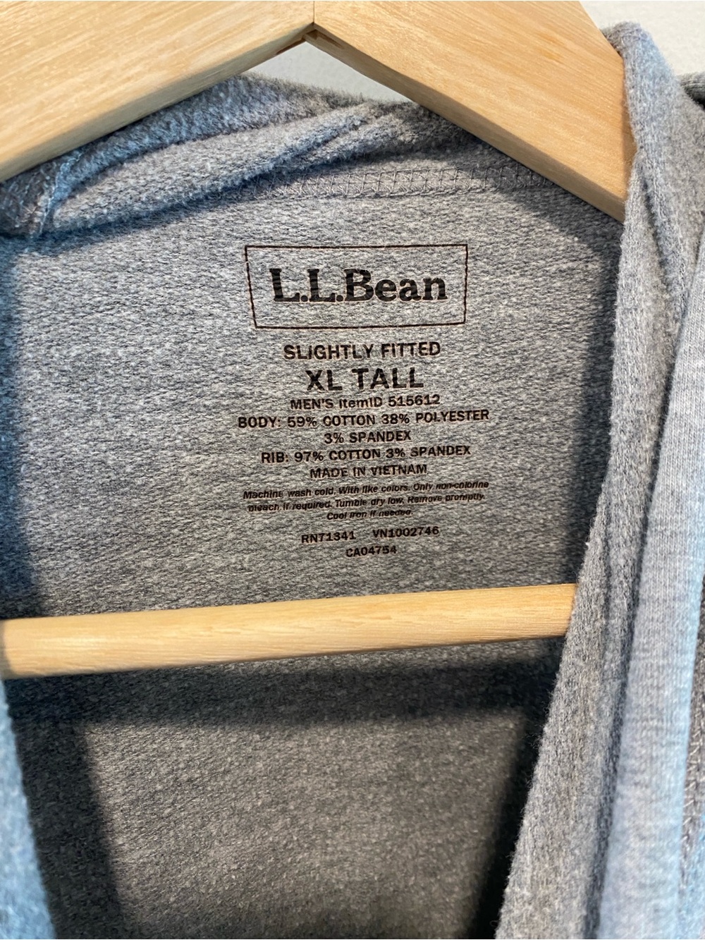L.L. Bean Men's Bean's Comfort Camp Hoodie graphic size XL Tall sweatshirt - Picture 4 of 7